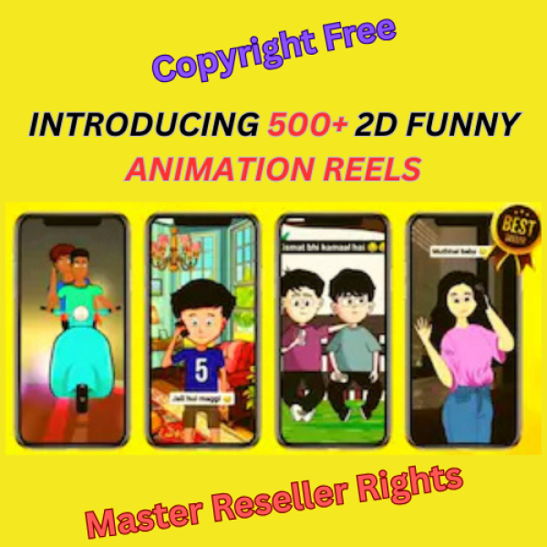 500+ Funny 2D Animation Reels/Shorts Bundle In Hindi {Bonus Content Inside}
